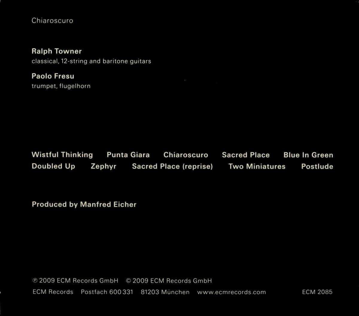 Ralph Towner, Paolo Fresu - Chiaroscuro (CD), Ralph Towner, Paolo 