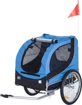 Paws & Claws - Remorque vélo pour chien - Remorque vélo - 130 x 90 x 110 cm - Bleu / Noir