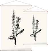 Wouw zwart-wit (Dyers Rocket) - Foto op Textielposter - 90 x 135 cm