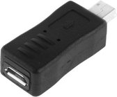 USB 2.0 Mini USB naar Micro USB vrouwtje Adapter(zwart)
