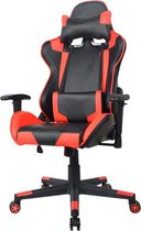 Bol.com Gamestoel Thomas - bureaustoel racing gaming - ergonomisch - rood zwart aanbieding