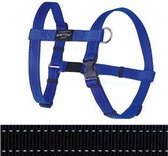 Rogz for dogs fanbelt tuig zwart - 20 mmx45-75 cm - 1 stuks