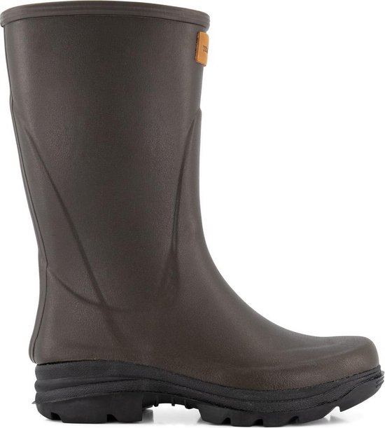 JOMIX Rubberen Laarzen Dames Heren Opvouwbaar Hoog Regenlaarzen Waterdicht Antislip PVC Tuin Buiten Schoenen, YXM2507, Zwart, 42-43 EU
