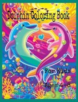 Dolphin ColoringBook for Kids Ages 4-8 Size 8.5 x11