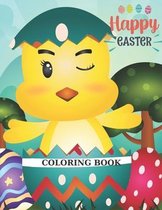 Happy Easter Coloring Book: Cute Eggs and Animals Illustrations for Kids