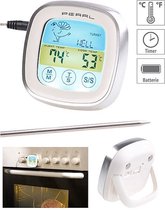 Rosenstein & Söhne vleesthermometer: Digitale thermometer, braad- en oventhermometer, touchscreen, timer, tot +250 ° C