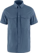 Fjallraven Abisko Trekking Shirt SS Men - Outdoorblouse - Heren - Blauw - Maat L
