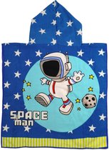 JAXY Badcape Baby - Badcape - Baby Badjas - Omslagdoek - Omslagdoek - Baby Handdoek Met Capuchon - Strandhanddoek - Badponcho - Poncho Handdoek - Microfiber - 60x90cm - Astronaut