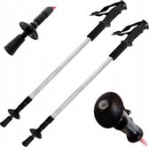 Complet Set Nordic Walking Stokken - Wandel Stokken - Trekking - Telescopisch - Anti Shock Demping - Zilver