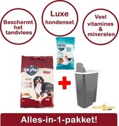 Skyler Complete Honden Voeding -Hondenvoer -2KG -Rund -Honden Brokken Met Voedsel Container -Vershouddoos  +Inclusief Gebit verzorgende Honden Snack