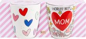 Blond Amsterdam Moederdag Mok - Mug Mom & Mug Heart In Sleeve - 0,2l