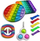 Fidget toys pakket regenboog | onder de 15 euro | pop it | simple dimple | mesh and marble
