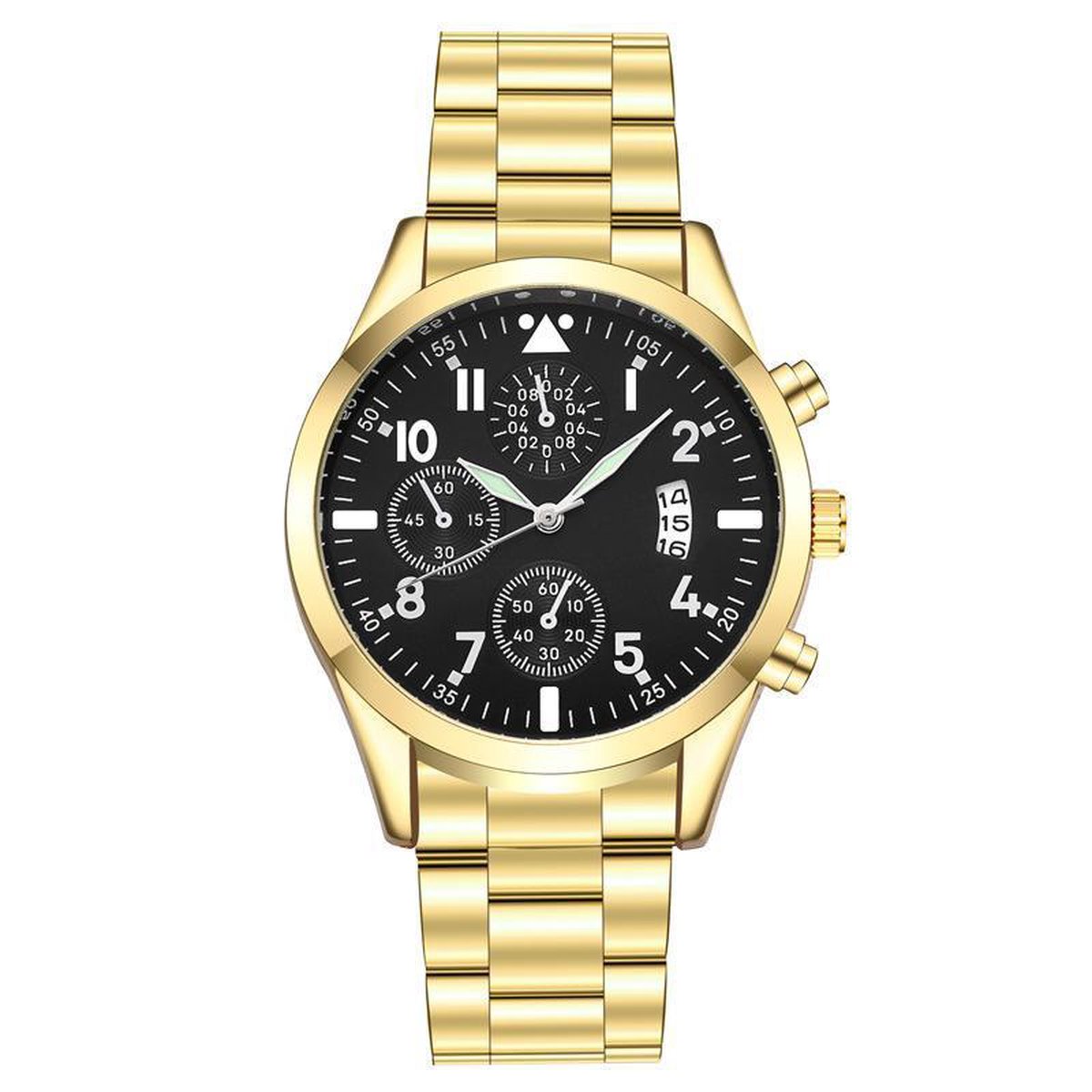 Quartz Heren Horloge Goud-Zwart • Luxe • Goud • Zwart • Blauw • Heren • Horloge • Quartz • Zakelijk • Stijlvol