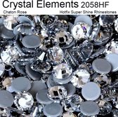 Strass steentjes, Crystal Elements Superior Quality  2058HF , Crystal Rhinestones Hotfix Flatback, Hotfix strass steentjes, SS30 (6,32-6,50mm) 288st (2 Gross) | Strasstenen van Glas | Hotfix 