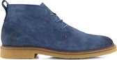 Travelin' Glasgow - Nette Suede Leren Heren Veterschoenen - Lichtblauw Leer - Maat 43