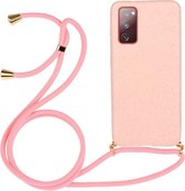 Lunso - Backcover hoes met koord - Samsung Galaxy S20 FE - Roze