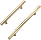 Gouden handgreep 200mm | Ladegreep | Meubelknoppen | Meubelknop |Messing | Meubel beslag |Kast knop | Drawer knob brass | Modern| Meubelhandvat | Commode | ladekast | Keuken | kastdeurtjes | 