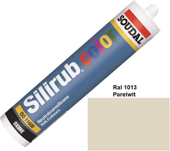 Soudal Silirub Color kit  – siliconekit – montagekit -  RAL 1013 – Parelwit – 105822