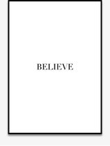 Poster Quotes - Motivatie - Wanddecoratie - BELIEVE - Positiviteit - Mindset - 4 formaten - De Posterwinkel