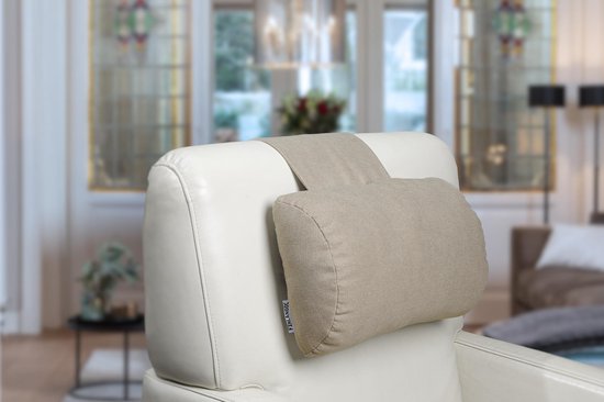 Finlandic hoofdkussen F01 beige voor relax fauteuil- luxe nekkussen met  contragewicht... | bol.com