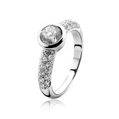 ZINZI ring ZIR840 - Zilver 925 - Zirkonia