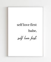 Quote Poster | Self love first, babe | Zelf-liefde