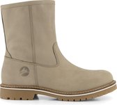 Travelin' Aure Nubuck Dames - Leren laars met rits en rubber profiel - Beige leer - Maat 39