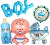 Geboorte Folie ballonnen - set van 6 - baby - jongen