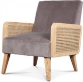 Stylezy Velvet Fauteuil Camille Grijs