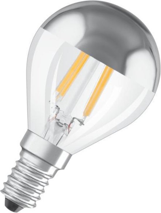 Osram LED kopspiegellamp zilver E14 4.5W 2700K dimbaar | bol.com