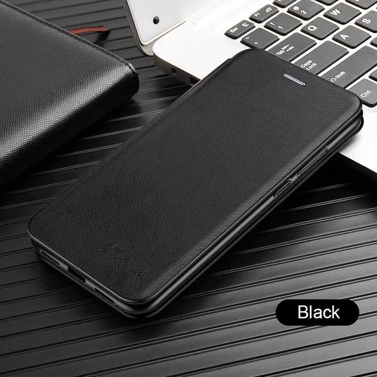 Flip Case met Kaarthouder en Magneetsluiting voor Galaxy S20 Ultra 5G - Zwart