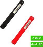 HyCell inspectie- / werklamp | 2-in-1 penlight model | 171 x Ø 23 mm | magnetisch | zwart & rood | 2 STUKS