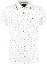 Chris Cayne - Polo - Allover print - Heren - Poloshirt - Wit - Maat L