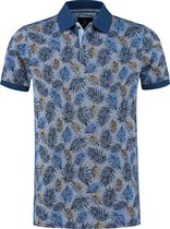 Chris Cayne - Polo -  Allover print - Heren - Poloshirt - Navy - Maat L