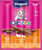 Vitakraft Cat Stick Adult - Kalkoen & Lam