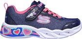 Skechers Sneakers - Maat 36 - Meisjes - navy - roze - wit