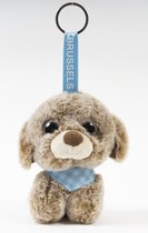 Memoriez Sleutelhanger Brussels Hond Blauw