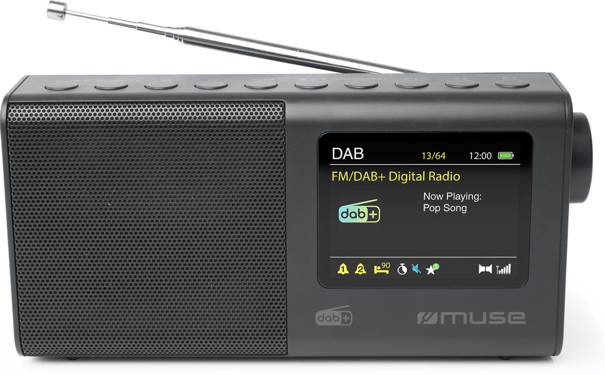 Muse M-117DB - Draagbare DAB+/FM-radio met LCD-kleurendisplay
