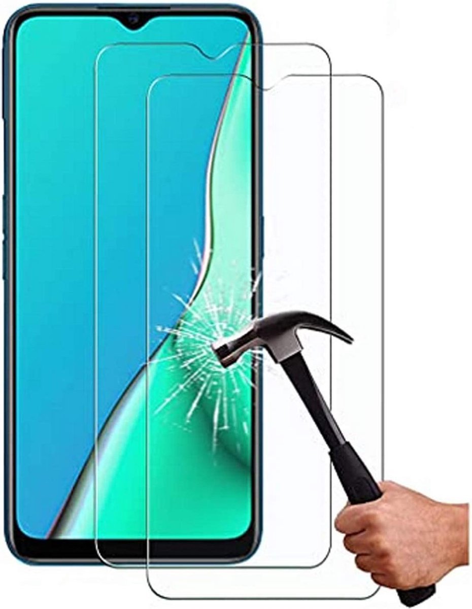 Screenprotector Glas - Tempered Glass Screen Protector Geschikt voor: Oppo Reno 4 - 2x