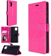Portemonnee Book Case Hoesje Geschikt voor: Oppo A92 - roze