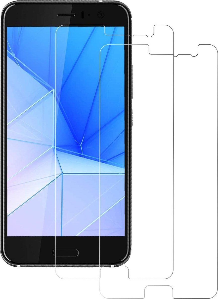 Screenprotector Glas - Tempered Glass Screen Protector - 2x Geschikt voor: HTC U11