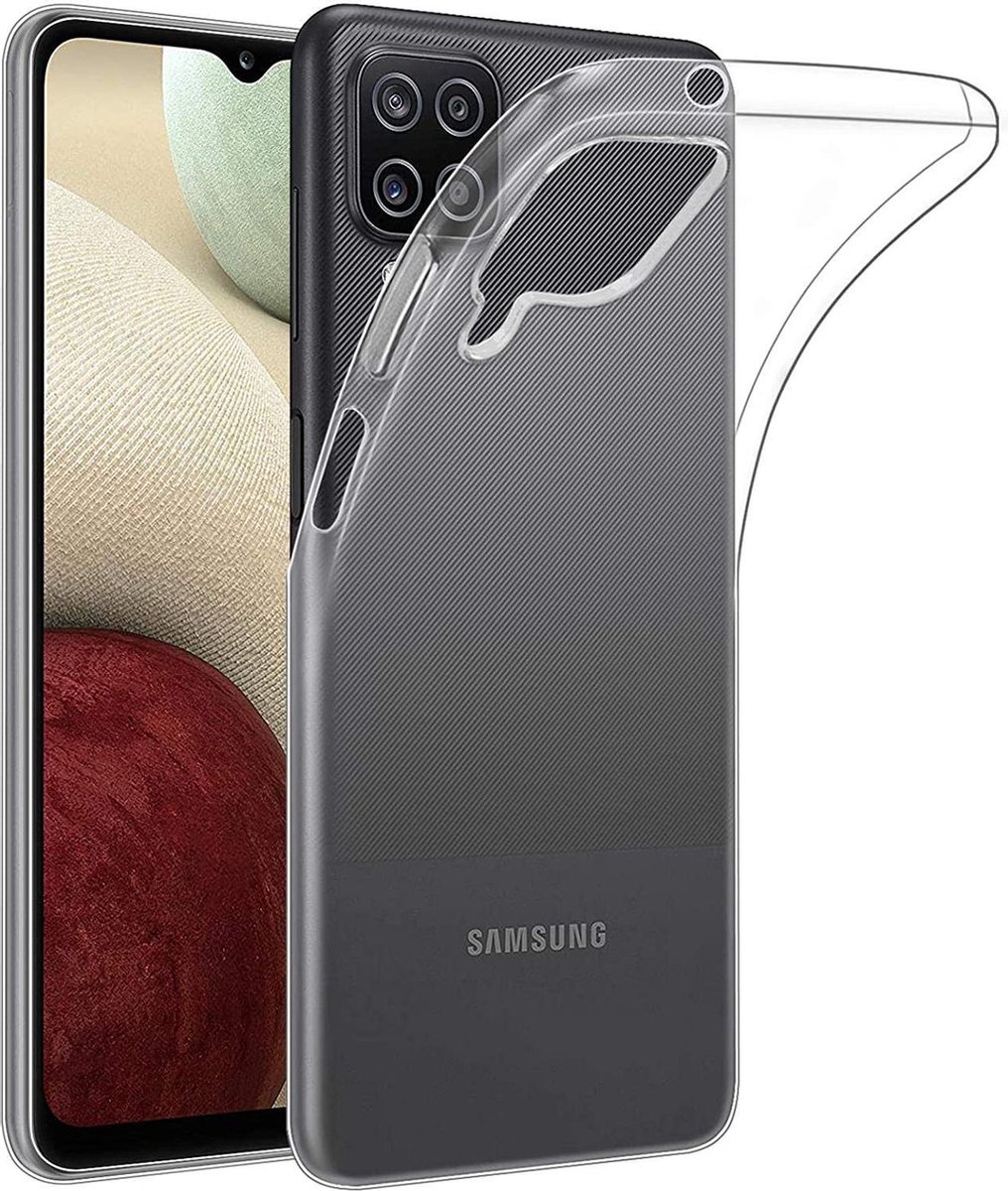 Flexibele achterkant Silicone hoesje transparant Geschikt voor: Samsung Galaxy A12
