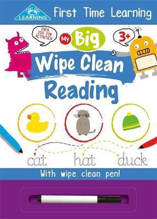First Time Learning My Big Wipe Clean Reading, Igloo Books