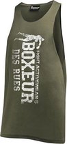 Boxeur Des Rues - Wide Jersey Raw Cut Tank Front Logo - Groen - XXXL