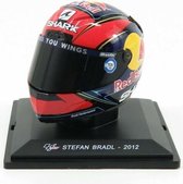 The 1:5 Diecast Replica of the Helmet of MotoGp of 2012. 

The driver was Stefan Bradl. 

The manufacturer of the item is Edicola.