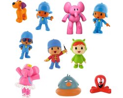 Pocoyo speelset van 10 figuurtjes - Nina - Roberto -  Pato - Elly