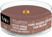 Woodwick Stone Washed Suede petite kaars