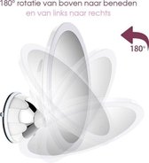 Make-Up en Scheer Spiegel met Ringverlichting - 360° Verstelbare Wandbevestiging - Wit