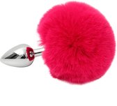 Banoch - Buttplug Lepus Pink -Konijnenstaart - Metaal - Roze