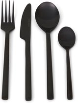 Riviera Maison Bestekset Zwart - RM Loft Cutlery - Set Van 4 Stuks